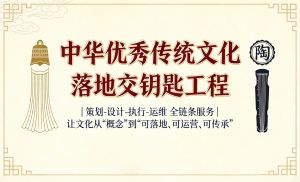 中华优秀传统文化落地交钥匙工程推广咨询说明书